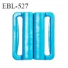 Boucle clip 25 mm attache réglette pvc spécial maillot de bain couleur turquoise largeur passage intérieur 25 mm prix à l'unité