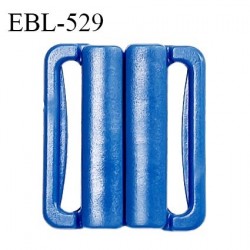 Boucle clip 25 mm attache réglette pvc spécial maillot de bain couleur bleu largeur du passage intérieur 25 mm prix à l'unité