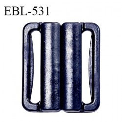 Boucle clip 25 mm attache réglette pvc spécial maillot de bain couleur bleu marine largeur intérieur 25 mm prix à l'unité