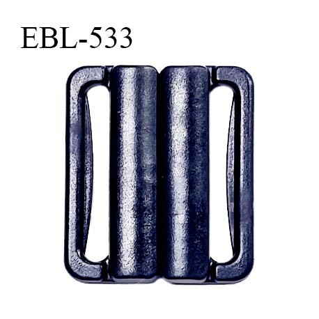 Boucle clip 20 mm attache réglette pvc spécial maillot de bain couleur bleu marine largeur intérieur 20 mm prix à l'unité