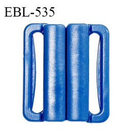 Boucle clip 30 mm attache réglette pvc spécial maillot de bain couleur bleu largeur intérieur 30 mm prix à l'unité