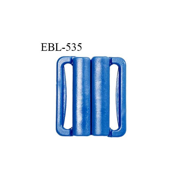 Boucle clip 30 mm attache réglette pvc spécial maillot de bain couleur bleu largeur intérieur 30 mm prix à l'unité