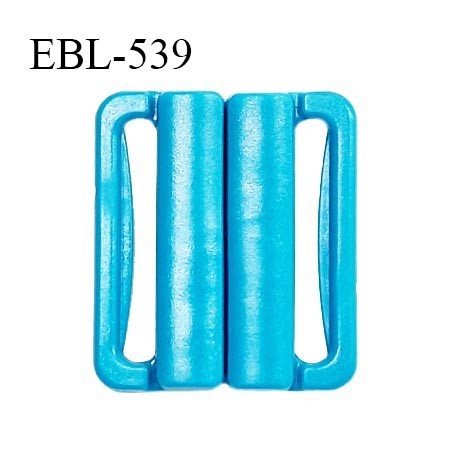 Boucle clip 30 mm attache réglette pvc spécial maillot de bain couleur bleu turquoise largeur intérieur 30 mm prix à l'unité