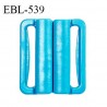 Boucle clip 30 mm attache réglette pvc spécial maillot de bain couleur bleu turquoise largeur intérieur 30 mm prix à l'unité