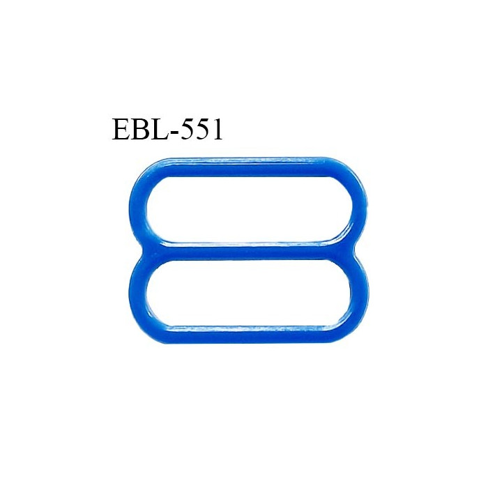 Réglette 15 mm de réglage de bretelle pour soutien gorge et maillot de bain en pvc bleu intérieur 15 mm prix à l'unité