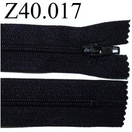 fermeture éclair  longueur 40 cm couleur noir non séparable zip nylon largeur 2.5 cm 
