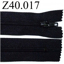 fermeture zip à glissière longueur 40 cm couleur noir non séparable zip nylon largeur 2.5 cm 