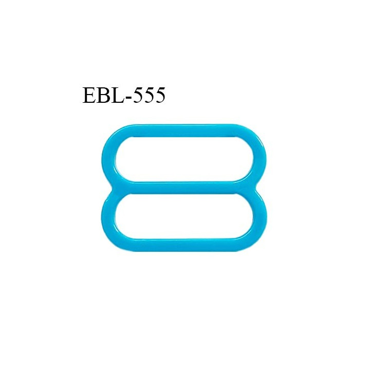Réglette 19 mm de réglage de bretelle pour soutien gorge et maillot de bain en pvc bleu turquoise intérieur 19 mm prix à l'unité