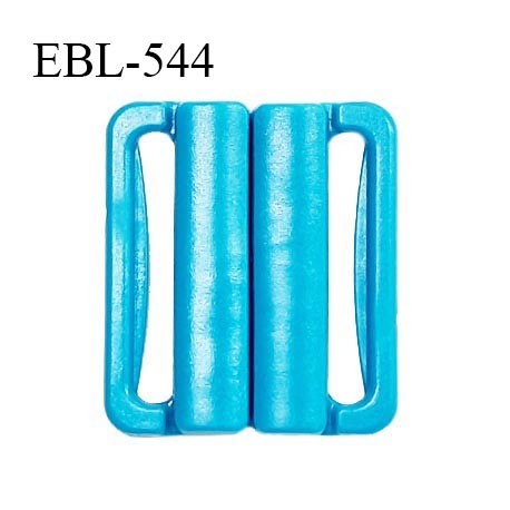 Boucle clip 20 mm attache réglette pvc spécial maillot de bain couleur bleu turquoise intérieur 20 mm prix à l'unité