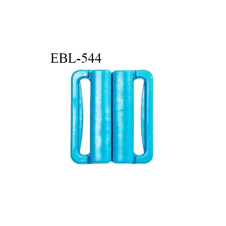 Boucle clip 20 mm attache réglette pvc spécial maillot de bain couleur bleu turquoise intérieur 20 mm prix à l'unité