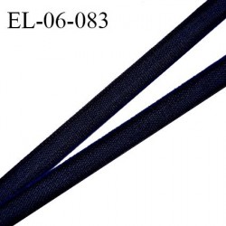 Elastique 6 mm fin spécial lingerie polyamide élasthanne couleur bleu nuit grande marque fabriqué en France prix au mètre