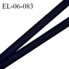 Elastique 6 mm fin spécial lingerie polyamide élasthanne couleur bleu nuit grande marque fabriqué en France prix au mètre