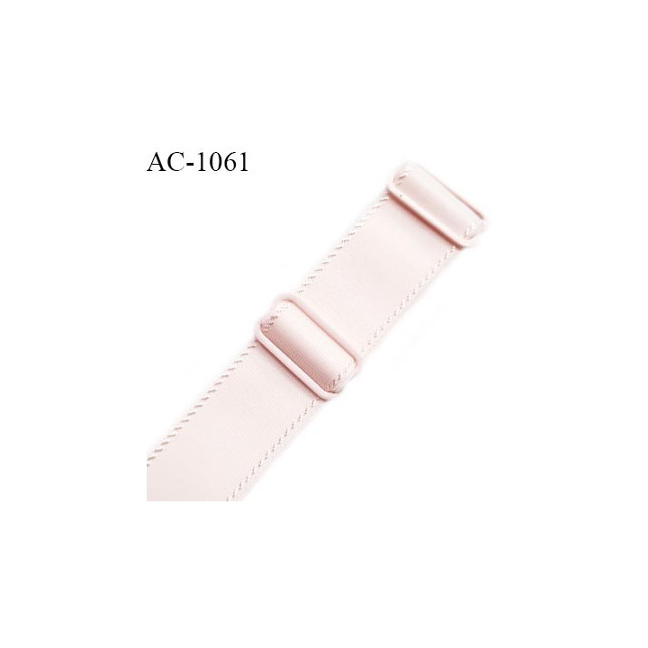 Bretelle lingerie SG 24 mm très haut de gamme couleur rose candy avec 2 barrettes longueur 16 cm + réglage prix à l'unité