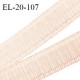 Elastique 19 mm bretelle et lingerie couleur champagne rosé légèrement brillant fabriqué en France prix au mètre