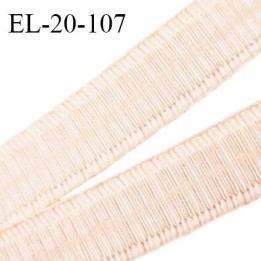 Elastique 19 mm bretelle et lingerie couleur champagne rosé légèrement brillant fabriqué en France prix au mètre