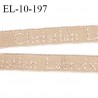 Elastique lingerie 10 mm très haut de gamme élastique souple couleur chair doré inscription Christian Lacroix prix au mètre