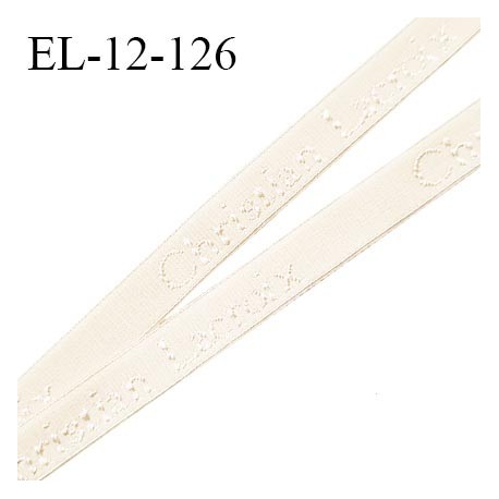 Elastique lingerie 12 mm très haut de gamme élastique souple couleur naturel inscription Christian Lacroix prix au mètre