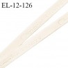 Elastique lingerie 12 mm très haut de gamme élastique souple couleur naturel inscription Christian Lacroix prix au mètre