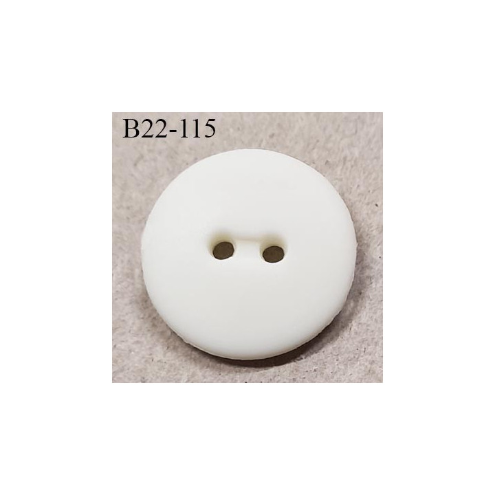Bouton 22 mm en pvc couleur naturel écru mat fixation 2 trous diamètre 22 millimètres