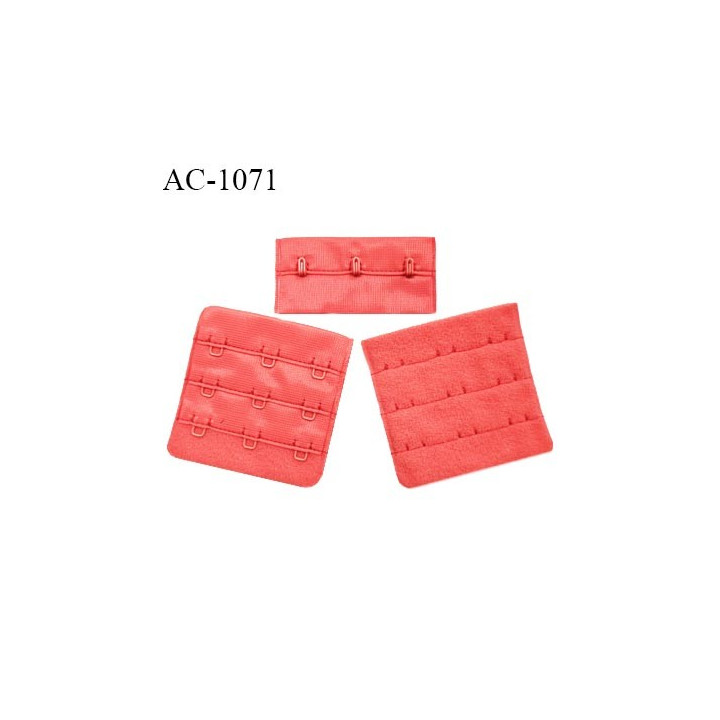 Agrafe 57 mm attache SG haut de gamme couleur rouge garance 3 rangées 3 crochets fabriqué en France prix à l'unité