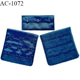 Agrafe 57 mm attache SG haut de gamme couleur bleu paradis 3 rangées 3 crochets fabriqué en France prix à l'unité
