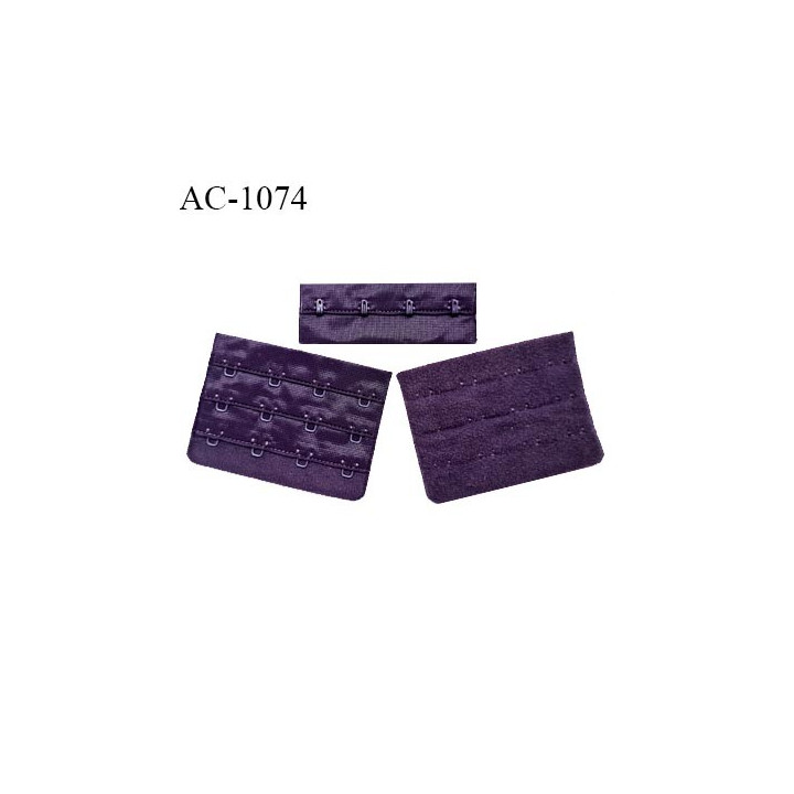 Agrafe 76 mm attache SG haut de gamme couleur violet chianti 3 rangées 4 crochets largeur 76 mm hauteur 57 mm prix à l'unité