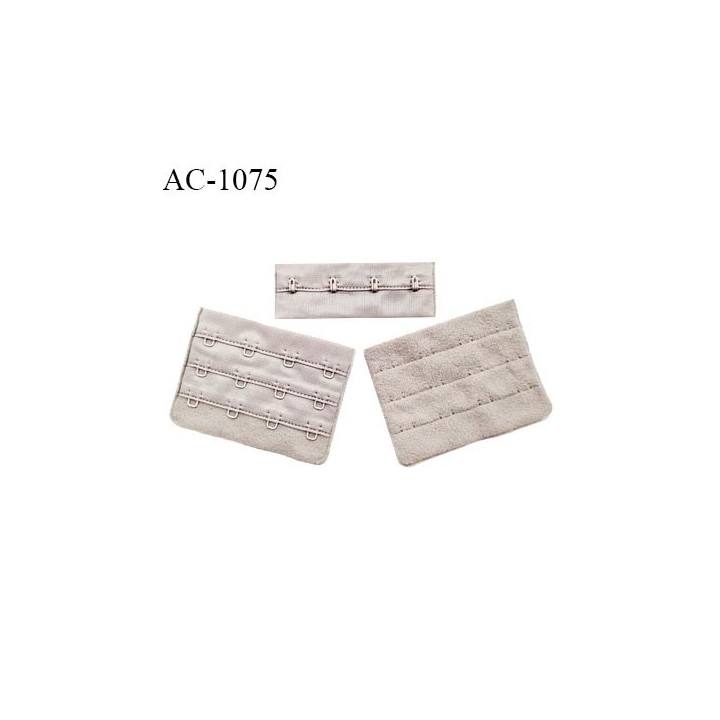 Agrafe 76 mm attache SG haut de gamme couleur gris brume rosée 3 rangées 4 crochets largeur 76 mm hauteur 57 mm prix à l'unité