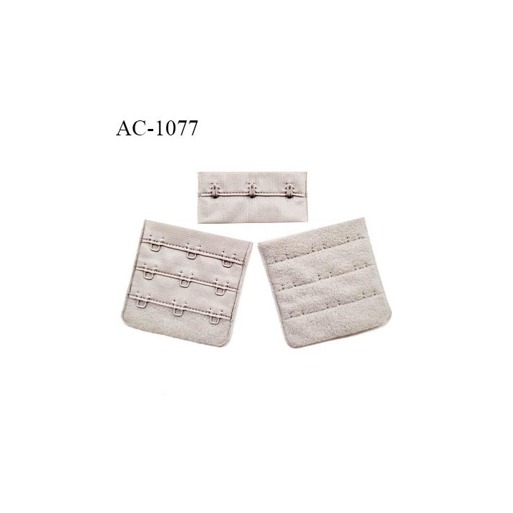 Agrafe 57 mm attache SG haut de gamme couleur gris brume rosée 3 rangées 3 crochets fabriqué en France prix à l'unité