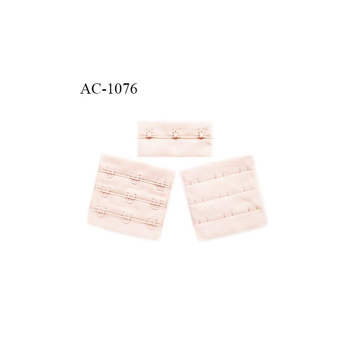 Agrafe 57 mm attache SG haut de gamme couleur champagne rosé 3 rangées 3 crochets fabriqué en France prix à l'unité