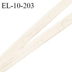 Elastique lingerie 10 mm très haut de gamme élastique souple couleur naturel inscription Christian Lacroix prix au mètre