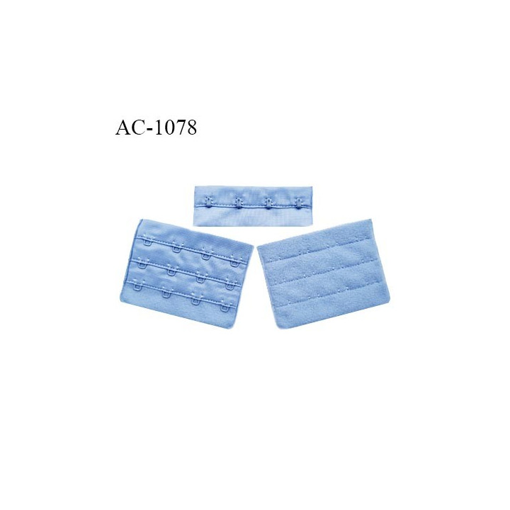 Agrafe 76 mm attache SG haut de gamme couleur bleu aigue marine 3 rangées 4 crochets prix à l'unité