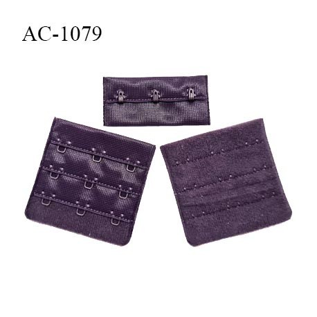 Agrafe 57 mm attache SG haut de gamme couleur violet chianti rosée 3 rangées 3 crochets fabriqué en France prix à l'unité