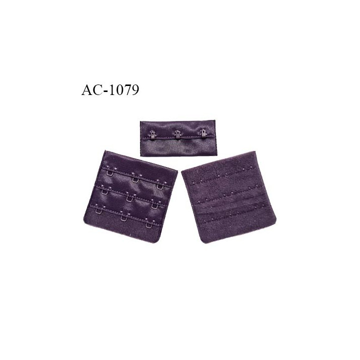 Agrafe 57 mm attache SG haut de gamme couleur violet chianti rosée 3 rangées 3 crochets fabriqué en France prix à l'unité