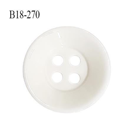 Bouton 18 mm en pvc couleur naturel 4 trous diamètre 18 mm épaisseur 5 mm prix à la pièce