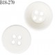 Bouton 18 mm en pvc couleur naturel 4 trous diamètre 18 mm épaisseur 5 mm prix à la pièce