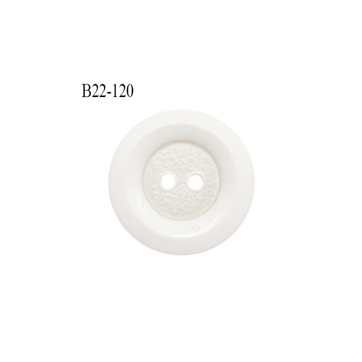 Bouton 22 mm en pvc couleur naturel 2 trous diamètre 22 mm épaisseur 4 mm prix à la pièce