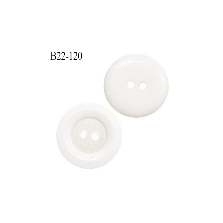 Bouton 22 mm en pvc couleur naturel 2 trous diamètre 22 mm épaisseur 4 mm prix à la pièce