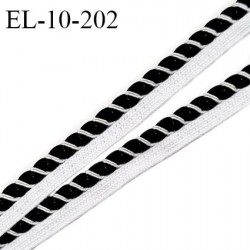 Elastique lingerie 10 mm couleur blanc er noir très beau largeur 10 mm fabrication européenne élastique souple prix au mètre