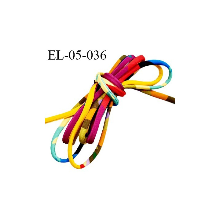 Cordon élastique 5 mm ou cache armature underwire casing galon lingerie et bain multicolore lycra extensible prix au mètre