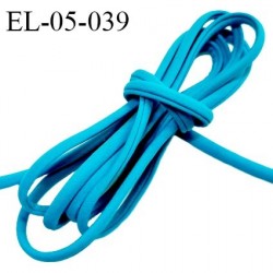 Cordon élastique 5 mm ou cache armature lingerie et bain couleur bleu lagon lycra extensible prix au mètre