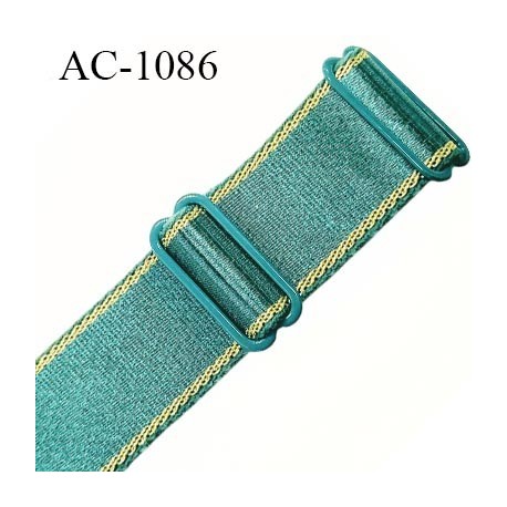 Bretelle 16 mm lingerie SG couleur vert jade largeur 16 mm longueur 37 cm très haut de gamme prix à la pièce