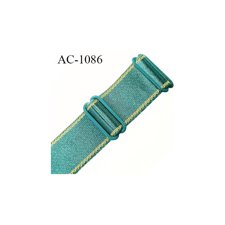 Bretelle 16 mm lingerie SG couleur vert jade largeur 16 mm longueur 37 cm très haut de gamme prix à la pièce