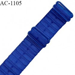 Bretelle lingerie SG 16 mm très haut de gamme couleur nuit bleue brillant avec 2 barrettes longueur 32 cm prix à l'unité