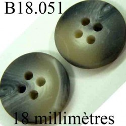 bouton 18 mm couleur gris noir et anthracite mat 4 trous diamètre 18 mm