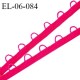 Elastique boutonnière picot 6 mm spécial lingerie haut de gamme couleur rose fabriqué en France largeur 6 mm prix au mètre