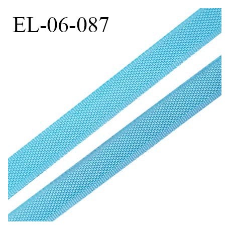 Elastique 6 mm fin spécial lingerie polyamide élasthanne couleur bleu pacifique grande marque fabriqué en France prix au mètre