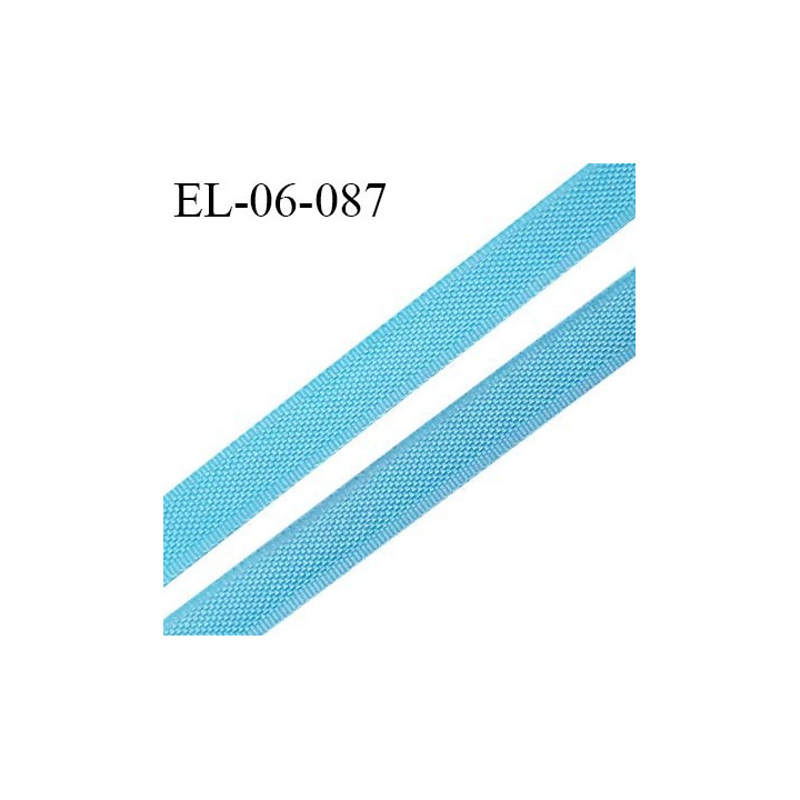 Elastique 6 mm fin spécial lingerie polyamide élasthanne couleur bleu pacifique grande marque fabriqué en France prix au mètre