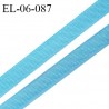 Elastique 6 mm fin spécial lingerie polyamide élasthanne couleur bleu pacifique grande marque fabriqué en France prix au mètre