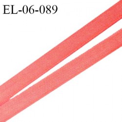 Elastique 6 mm fin spécial lingerie polyamide élasthanne couleur corail grande marque fabriqué en France prix au mètre