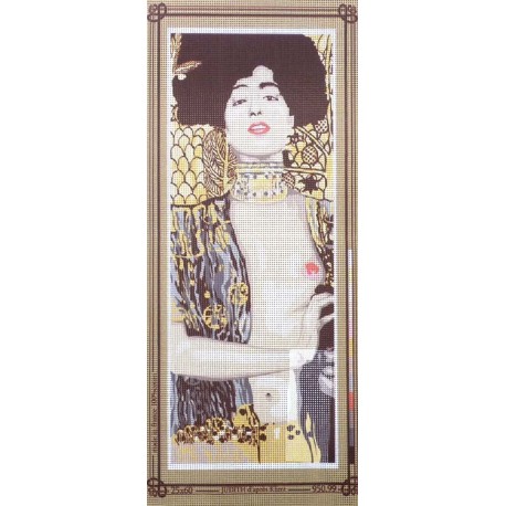 Canevas à broder 25 x 60 cm marque SEG de Paris thème JUDITH d'après KLIMT fabrication française